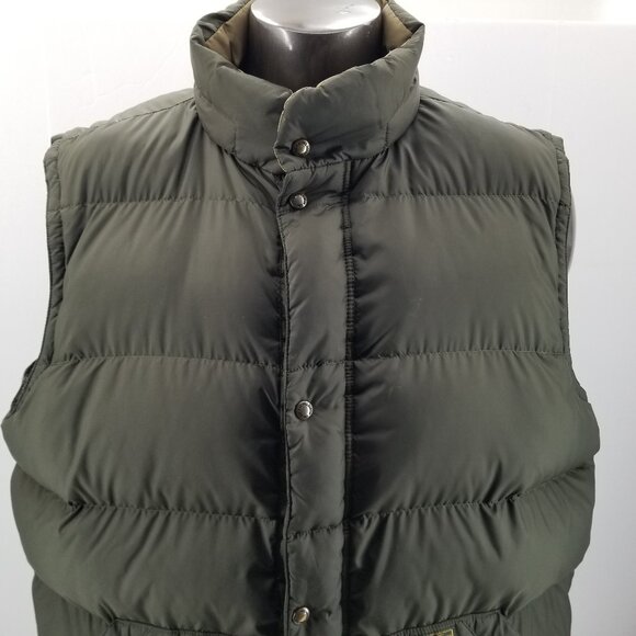 Polo Ralph Lauren Puffer Down Vest Mens 2XB Big Green Jacket Full Zip VINTAGE - Picture 3 of 12